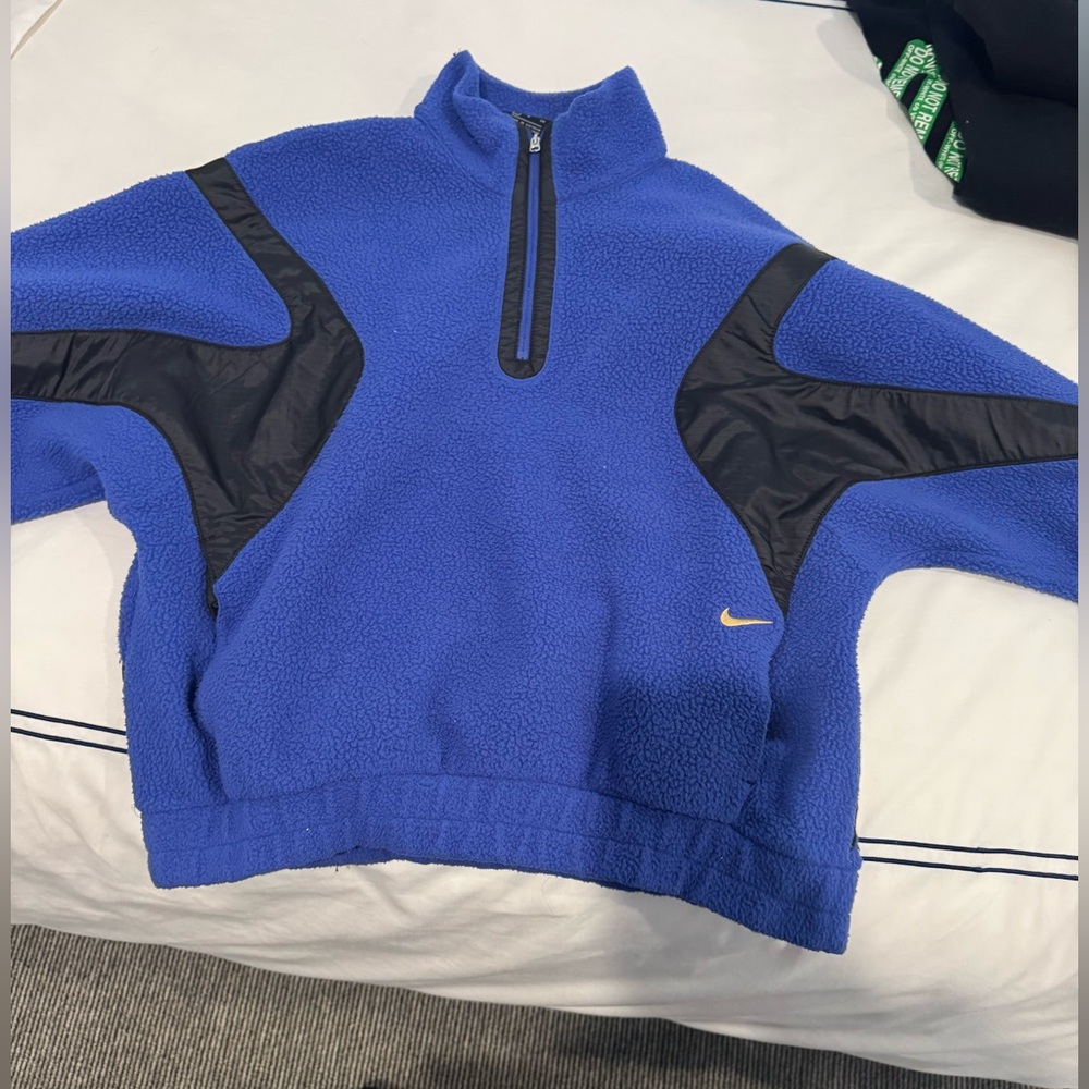 Nike Blue and Black Fleece Pullover